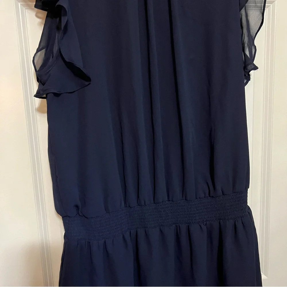 1. State Navy Blue Mock Neck Sleeveless Dress Size XL - Picture 6 of 8